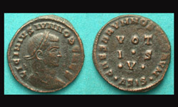 Licinius II, Siscia, Scarce Three-lined Votive Issue!